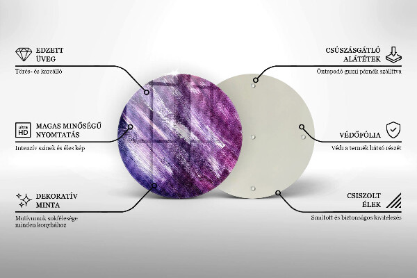 Üveg vágódeszka Festék absztrakció