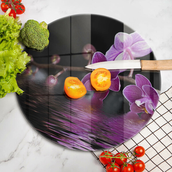 Üveg vágódeszka Orchidea zen víz