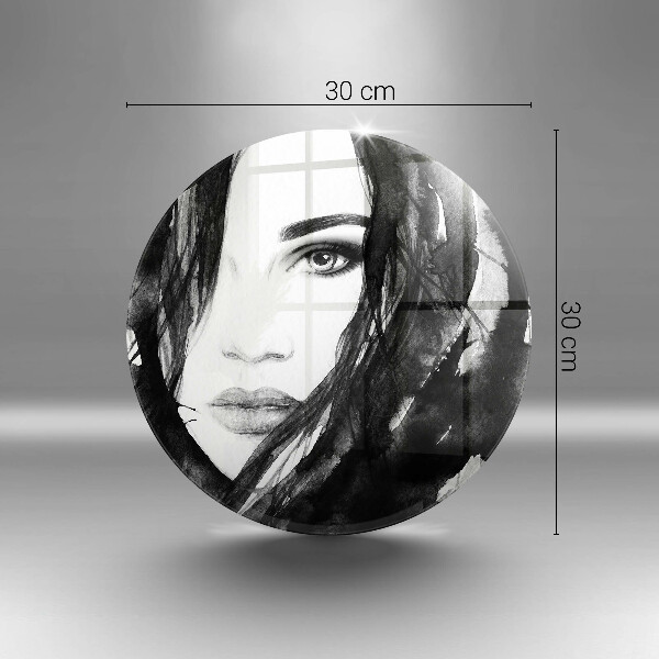 Üveg vágódeszka Női arc