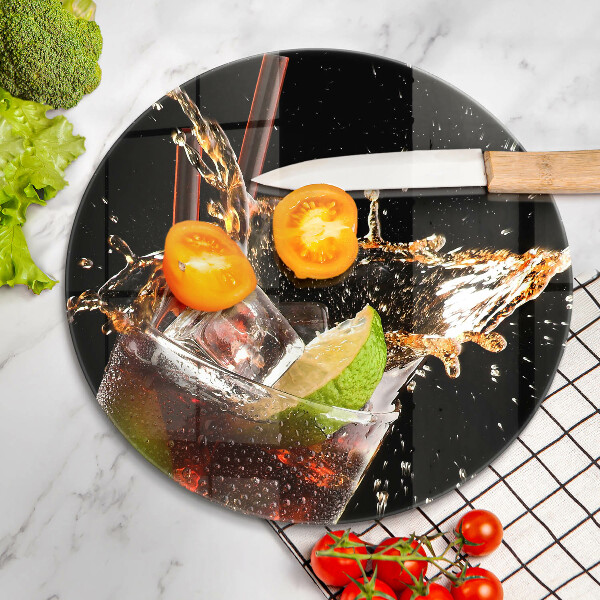 Üveg vágódeszka Igyál jéggel