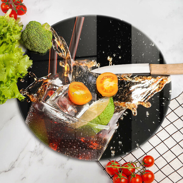 Üveg vágódeszka Igyál jéggel