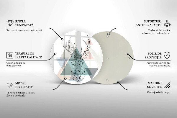 Üveg vágódeszka Absztrakt szarvas