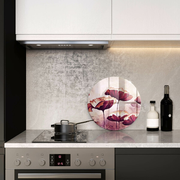 Üveg vágódeszka Virágfestés