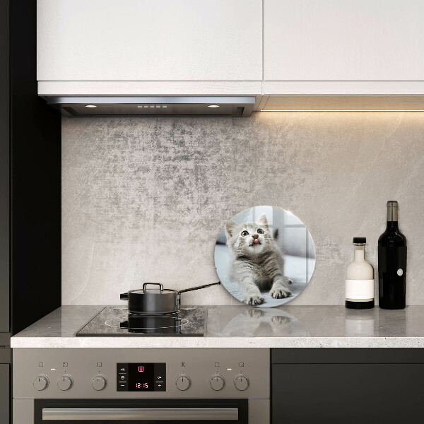 Üveg vágódeszka Aranyos kis cica