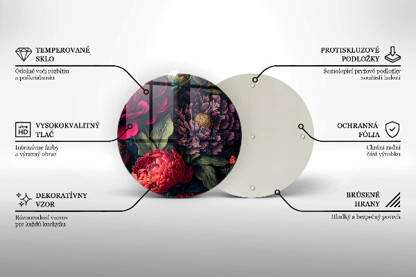 Üveg vágódeszka Gyönyörű virágok