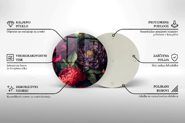 Üveg vágódeszka Gyönyörű virágok