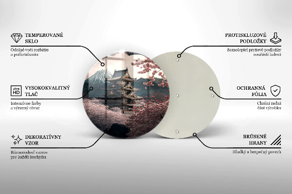 Üveg vágódeszka Japán építési táj