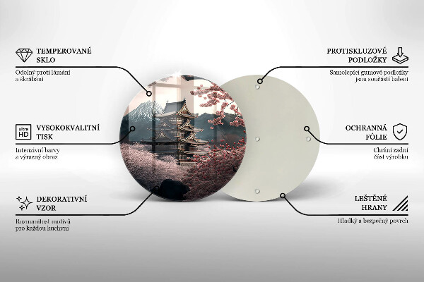 Üveg vágódeszka Japán építési táj