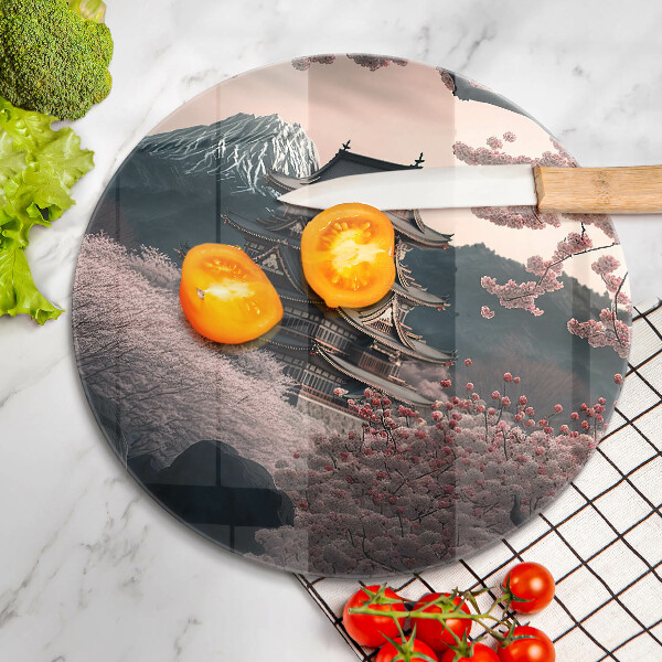 Üveg vágódeszka Japán építési táj