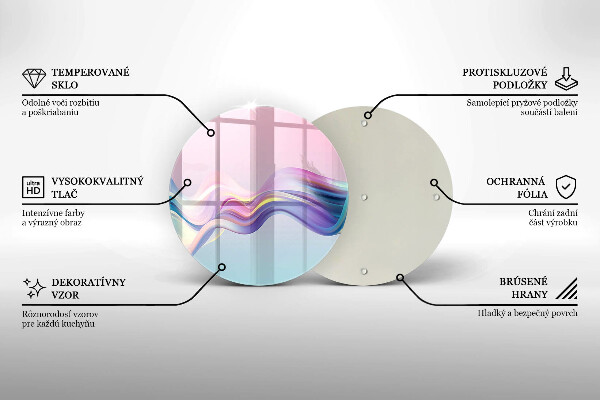 Üveg vágódeszka Pasztell absztrakció