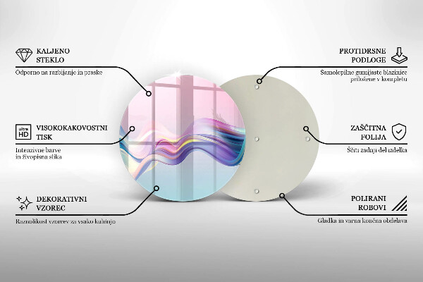 Üveg vágódeszka Pasztell absztrakció