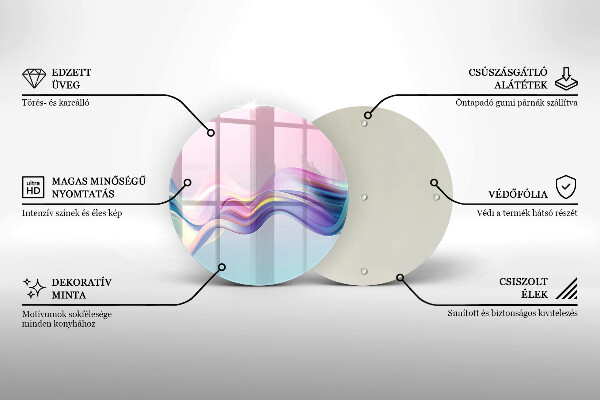Üveg vágódeszka Pasztell absztrakció
