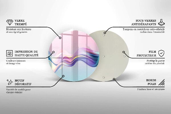 Üveg vágódeszka Pasztell absztrakció