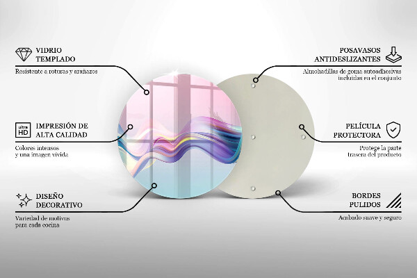 Üveg vágódeszka Pasztell absztrakció