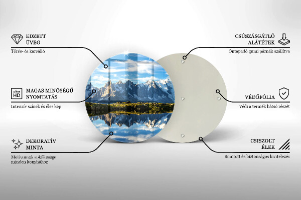 Üveg vágódeszka Hegyi táj