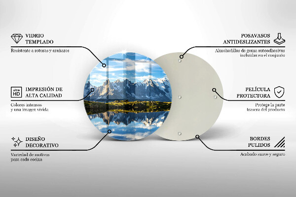 Üveg vágódeszka Hegyi táj