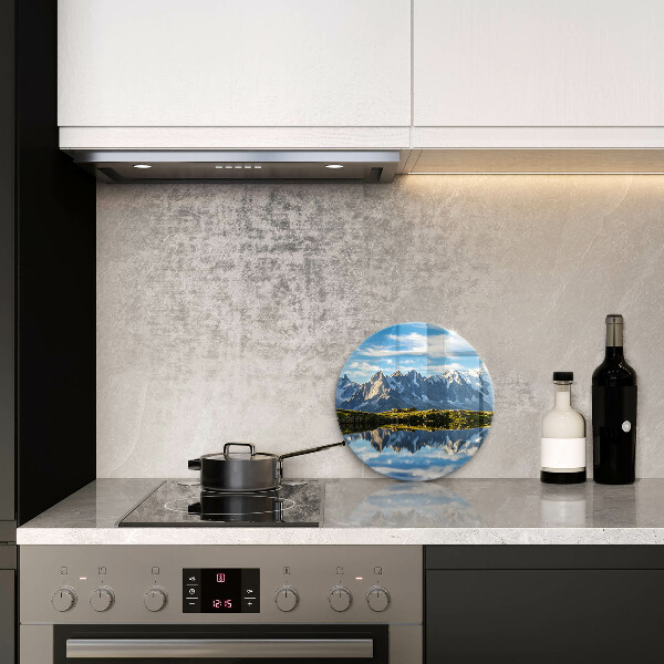 Üveg vágódeszka Hegyi táj