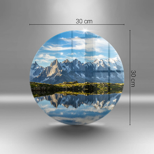 Üveg vágódeszka Hegyi táj