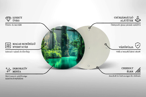 Üveg vágódeszka Lagúna táj