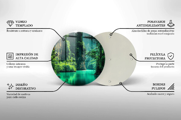 Üveg vágódeszka Lagúna táj