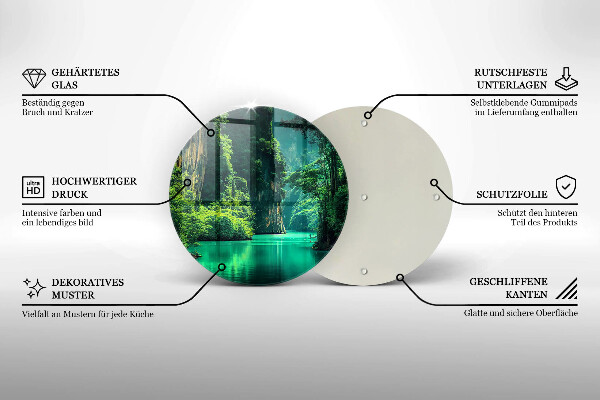 Üveg vágódeszka Lagúna táj