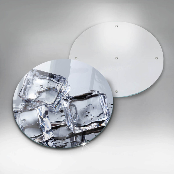 Üveg vágódeszka Jégkockák