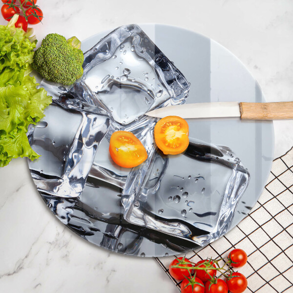 Üveg vágódeszka Jégkockák