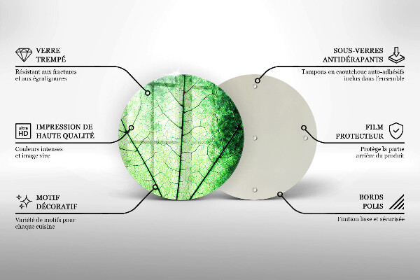 Üveg vágódeszka Dekoratív érlevél