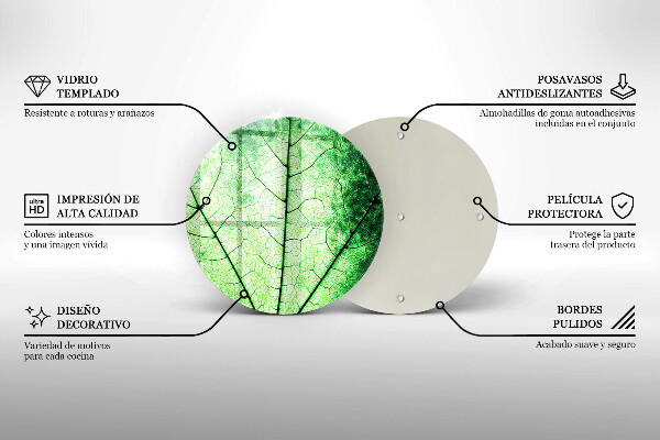 Üveg vágódeszka Dekoratív érlevél