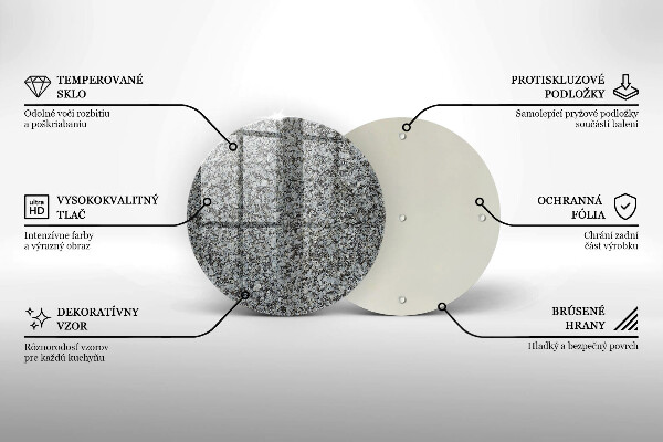 Üveg vágódeszka Kő textúra