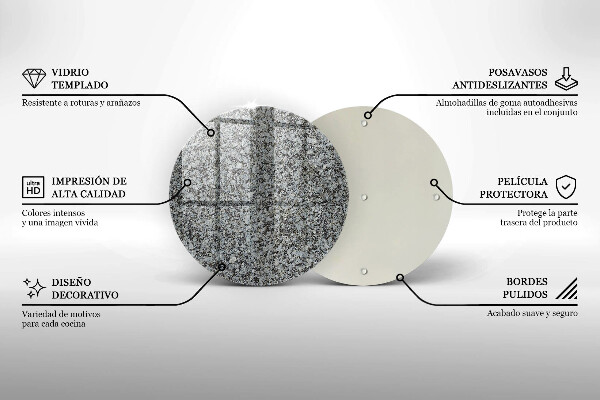 Üveg vágódeszka Kő textúra