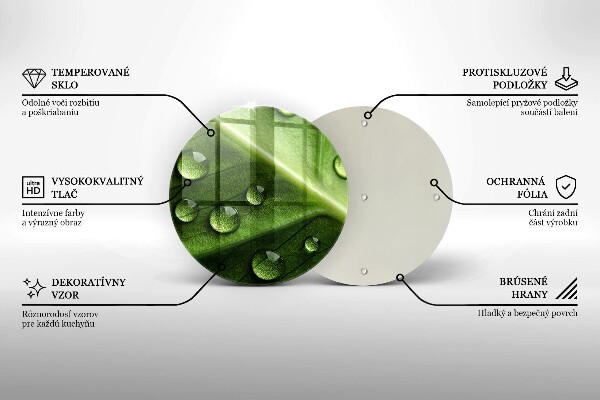 Üveg vágódeszka Természet harmat és levél