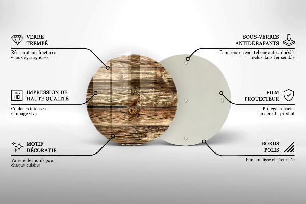 Üveg vágódeszka Fa deszka textúra