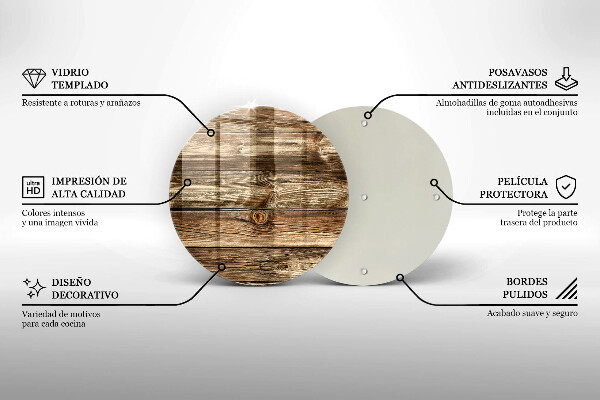 Üveg vágódeszka Fa deszka textúra