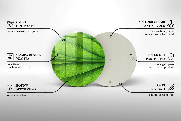 Üveg vágódeszka Természet ér levél