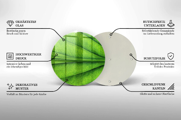 Üveg vágódeszka Természet ér levél