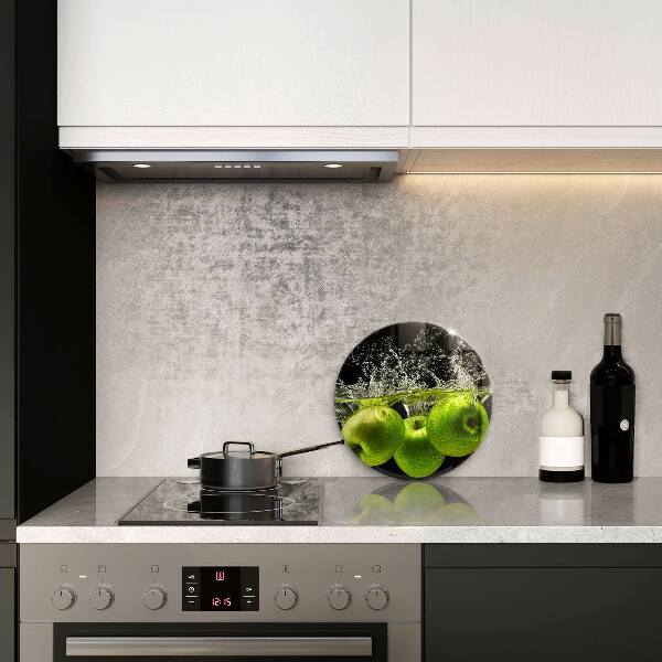 Üveg vágódeszka Zöld alma és víz