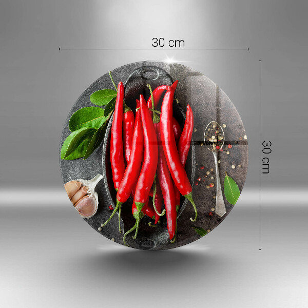 Üveg vágódeszka Piros chili paprika