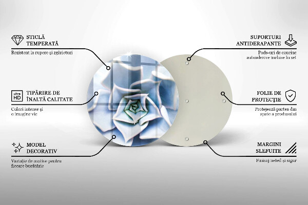 Üveg vágódeszka Virágos növény