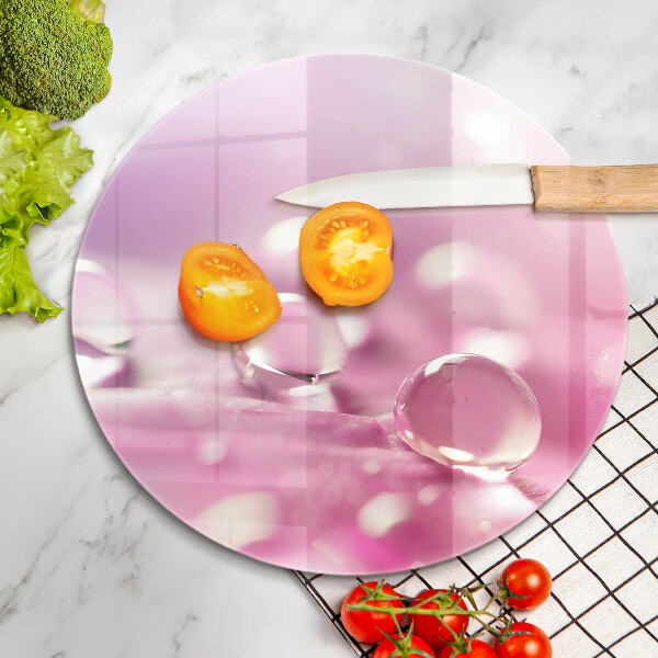 Üveg vágódeszka Harmat virágszirmai