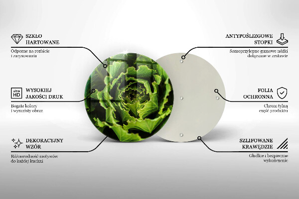 Üveg vágódeszka Salátalevél evés