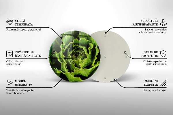 Üveg vágódeszka Salátalevél evés