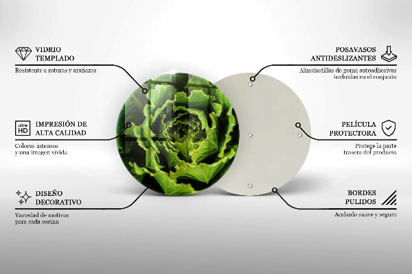 Üveg vágódeszka Salátalevél evés