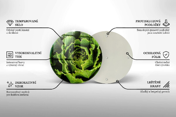 Üveg vágódeszka Salátalevél evés