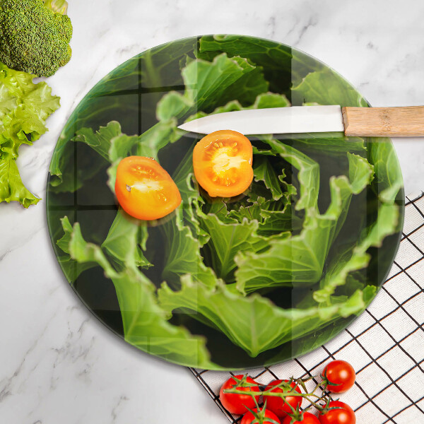 Üveg vágódeszka Salátalevél evés