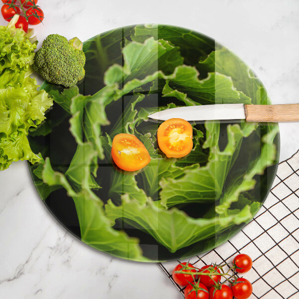 Üveg vágódeszka Salátalevél evés