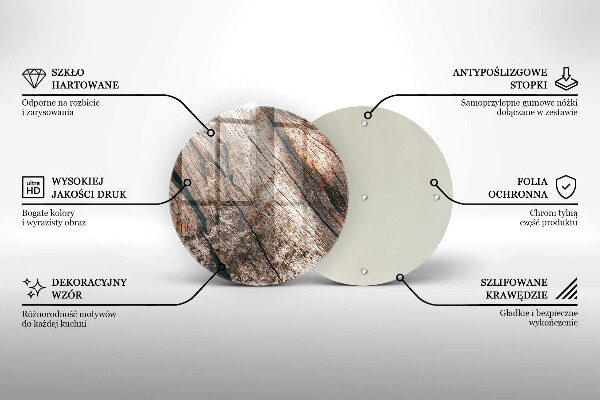 Üveg vágódeszka Fa szerkezet