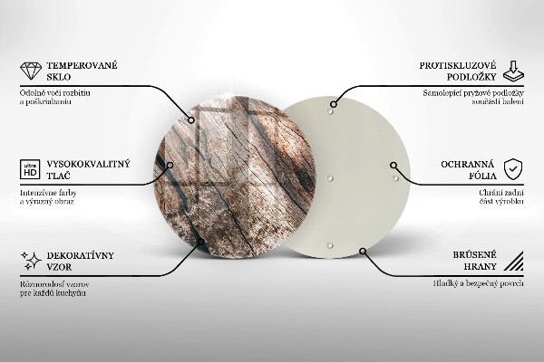 Üveg vágódeszka Fa szerkezet