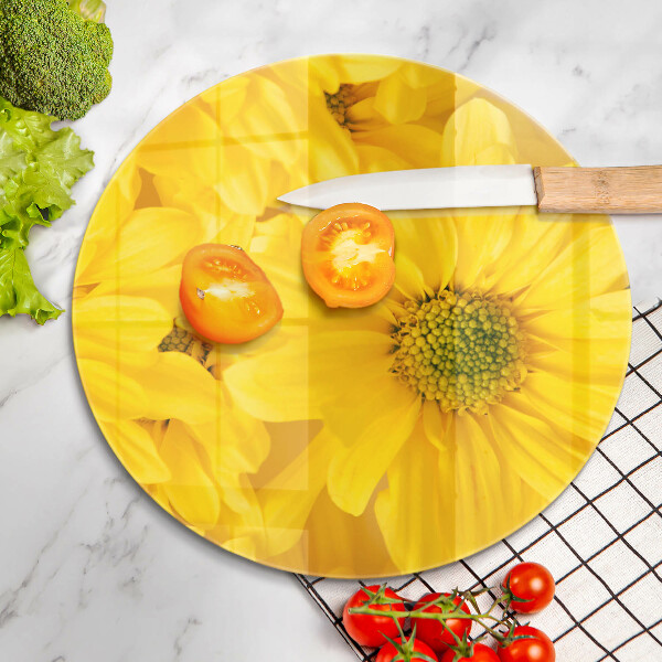 Üveg vágódeszka Virágszirom