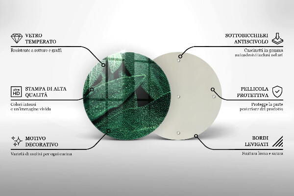 Üveg vágódeszka A növény levelei